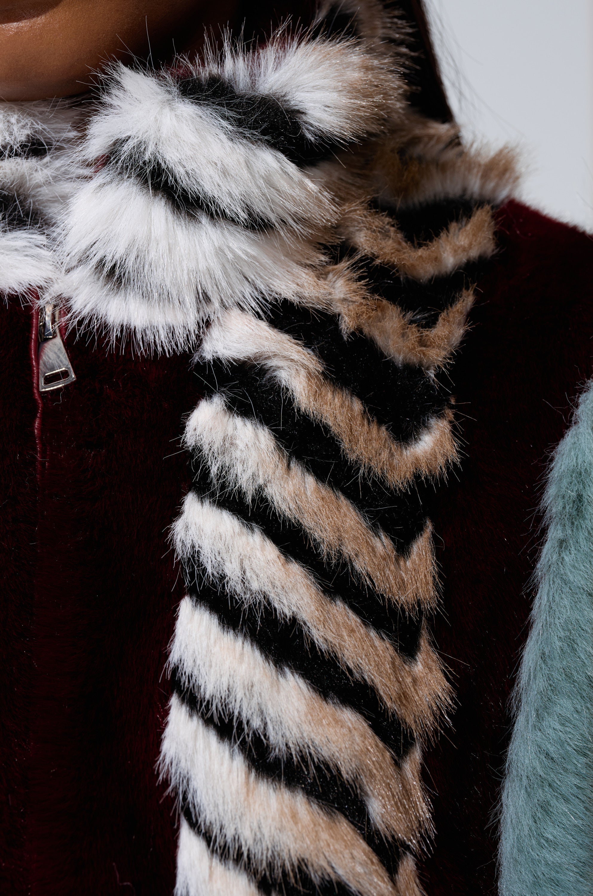 HAVE IT ALL PANELED FUR COAT