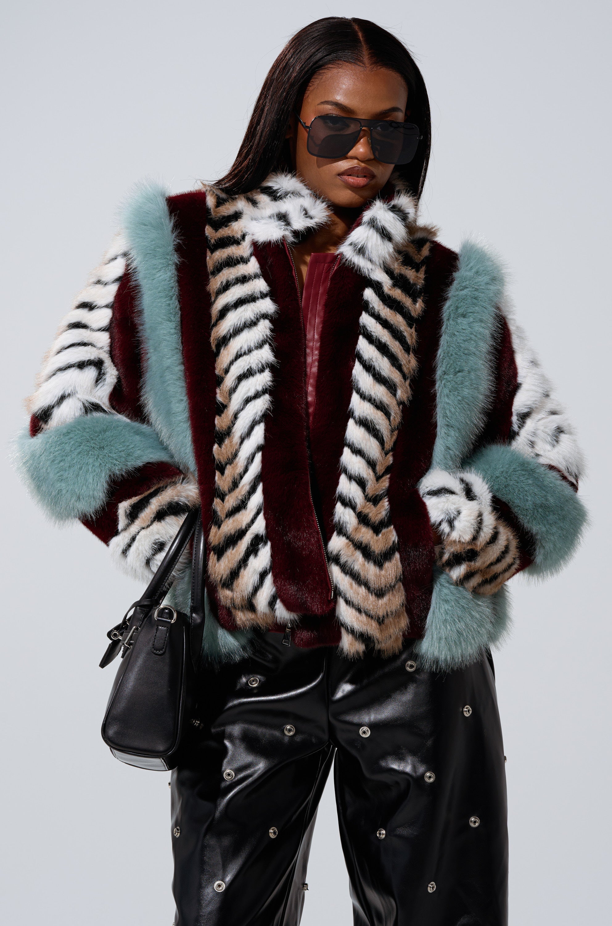 HAVE IT ALL PANELED FUR COAT