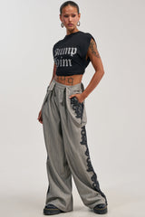 FOREVER FLAWLESS PINSTRIPE OVERALLS