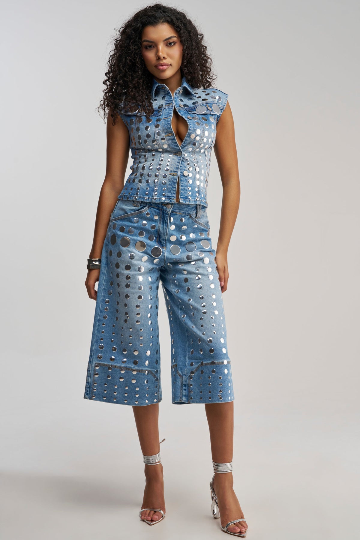 STUDS EVERYWHERE CULOTTE