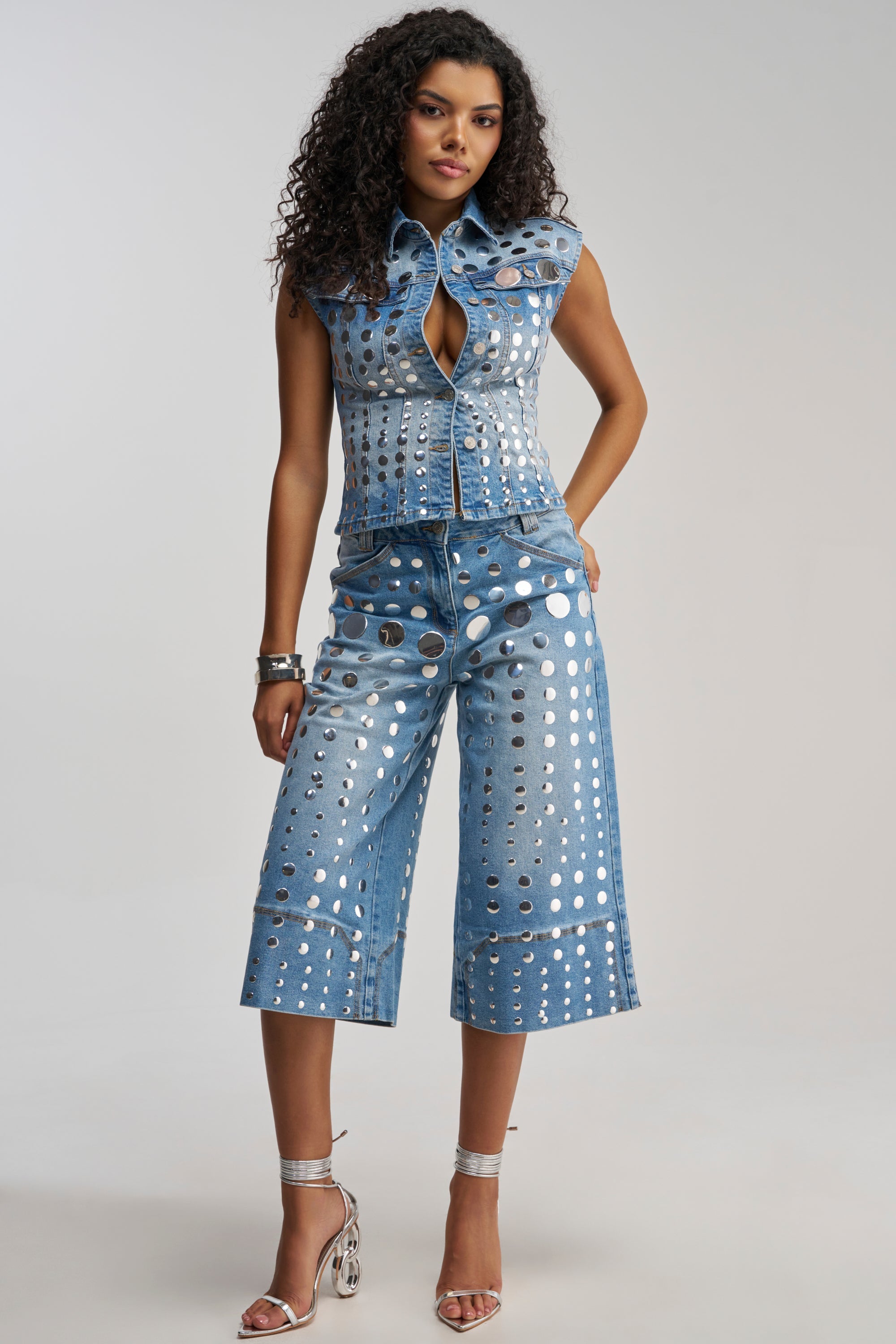 STUDS EVERYWHERE CULOTTE