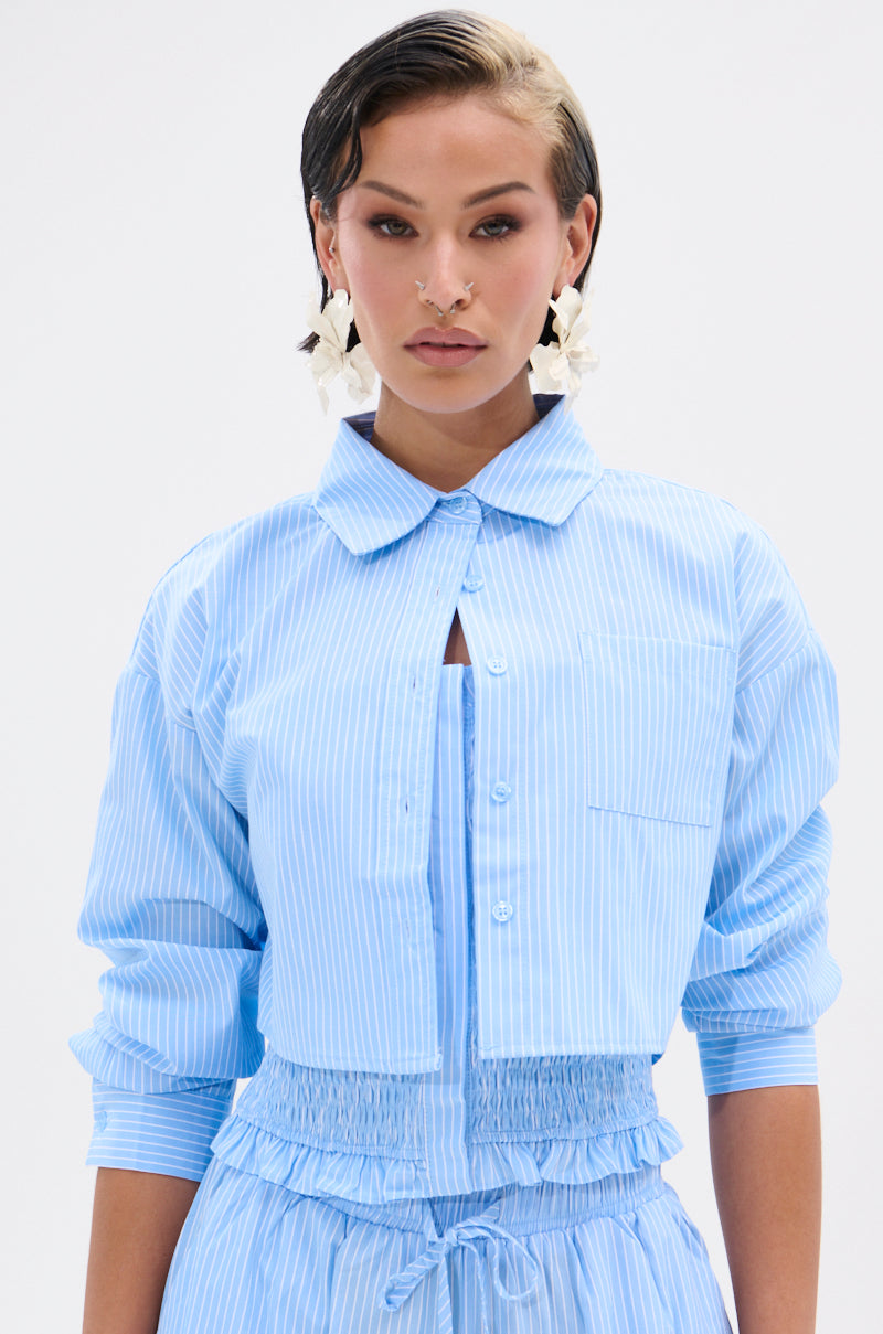 ASHLEY BUTTON DOWN TOP