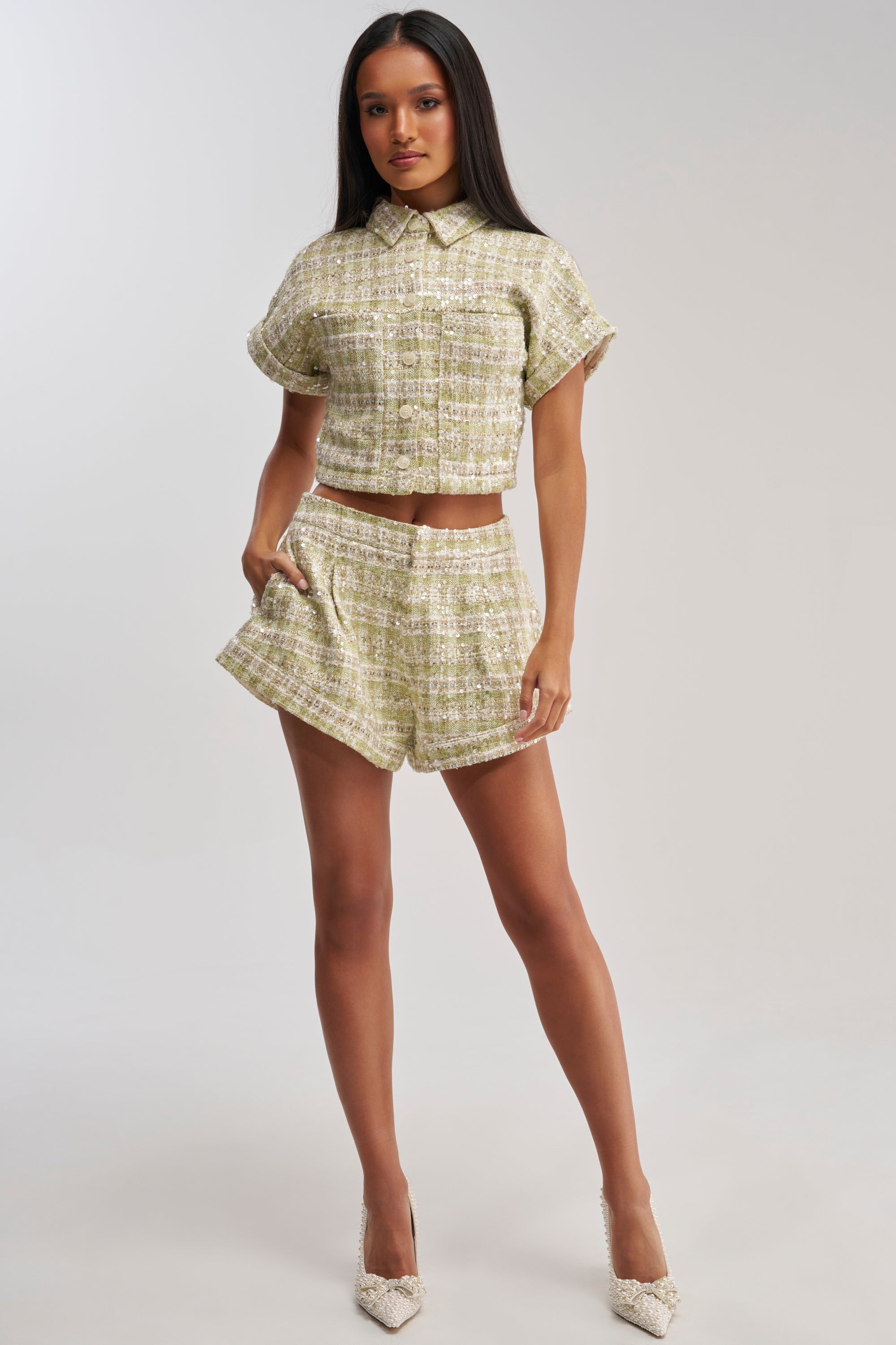 EASY TO LOVE TWEED BUTTON DOWN