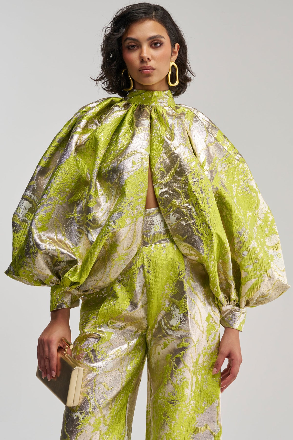 ELECTRIC GARDEN BROCADE TOP