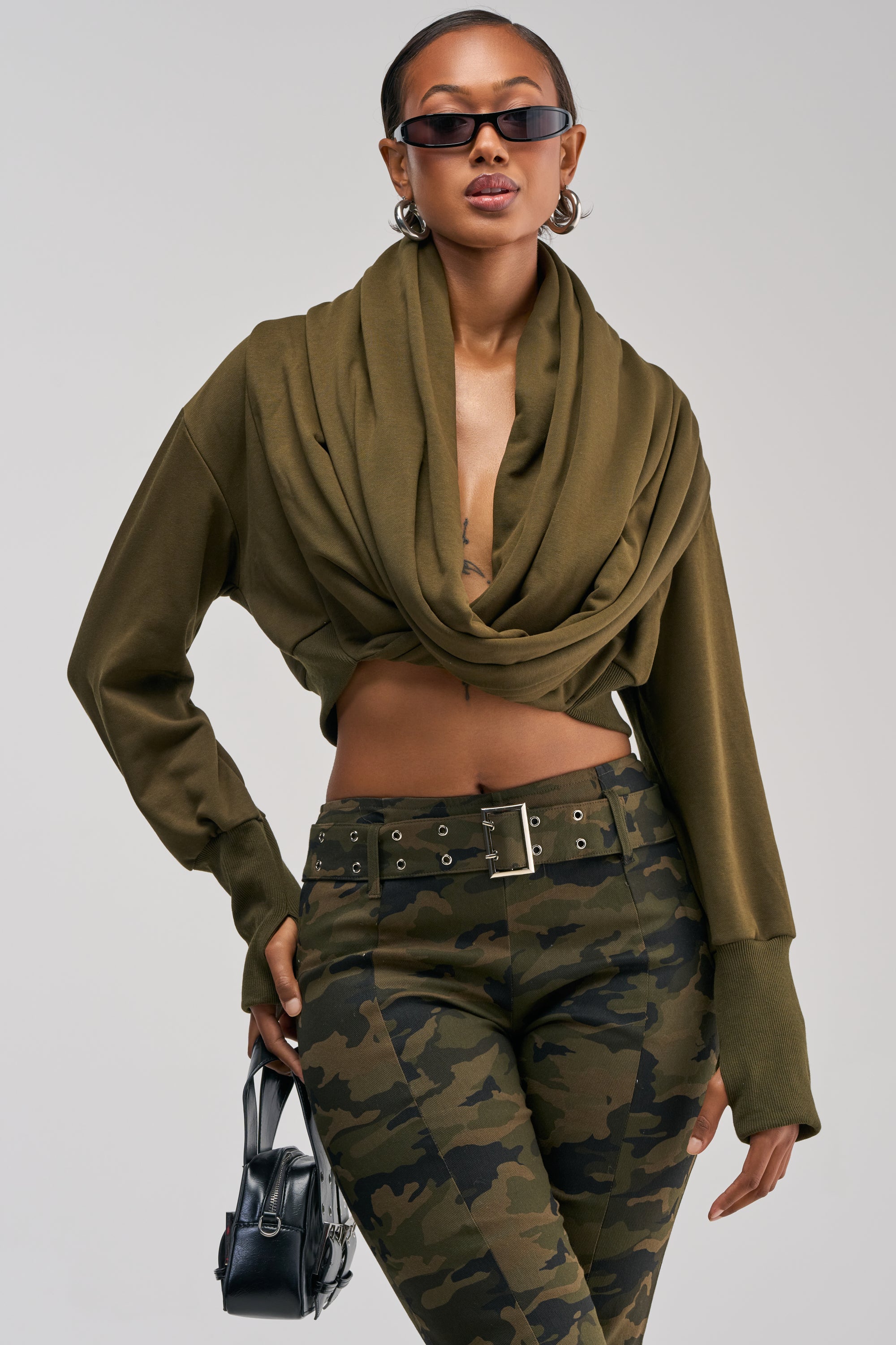 JUST TOO COOL FOR YOU SWEATSHIRT IN OLIVE