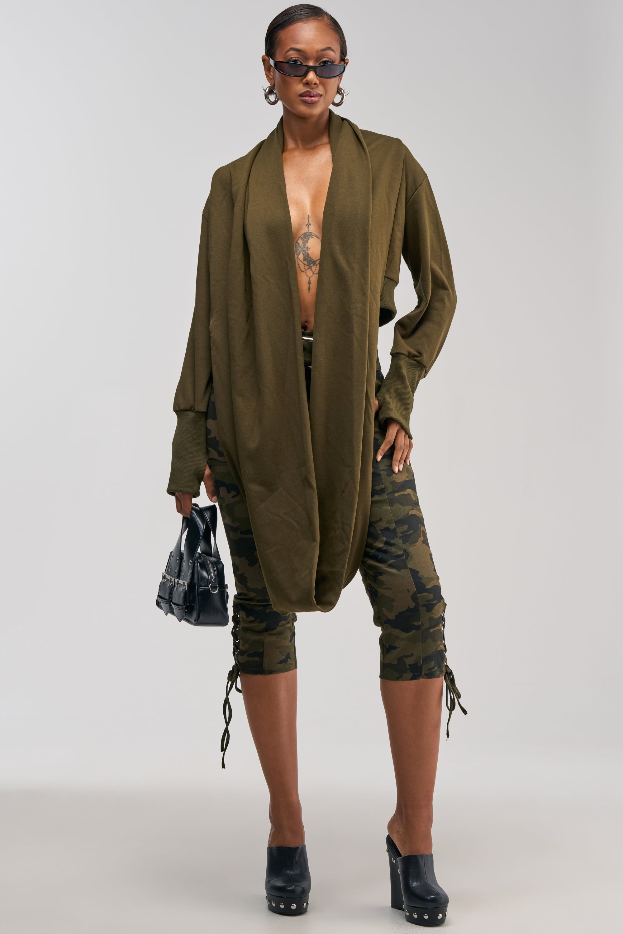 JUST TOO COOL FOR YOU SWEATSHIRT IN OLIVE