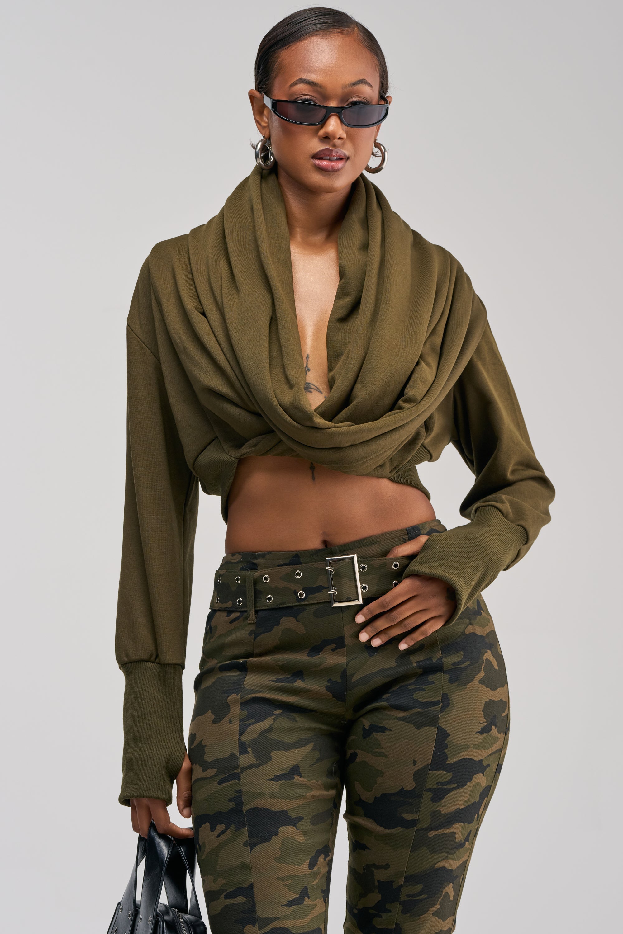 JUST TOO COOL FOR YOU SWEATSHIRT IN OLIVE