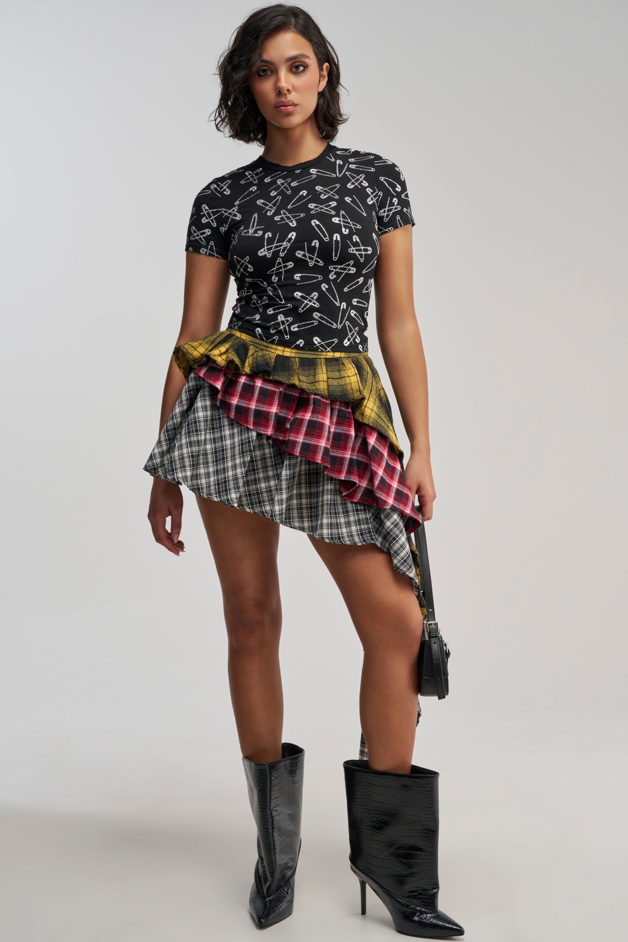 PROCEED WITH CAUTION RHINESTONE TEE