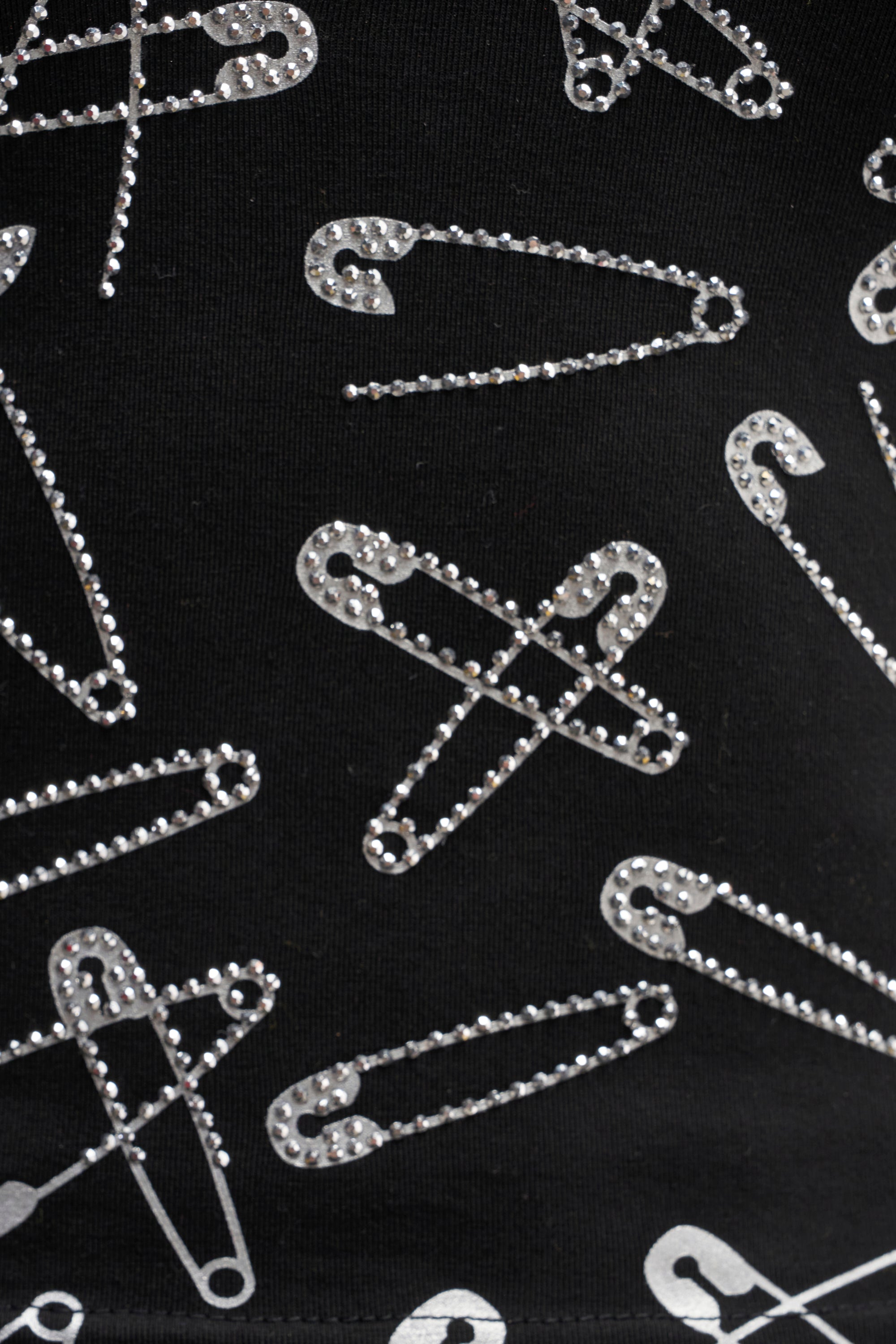PROCEED WITH CAUTION RHINESTONE TEE