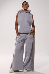 LUXE FUR JOGGER IN GREY
