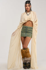FLY WITH ME CHIFFON BLOUSE IN IVORY