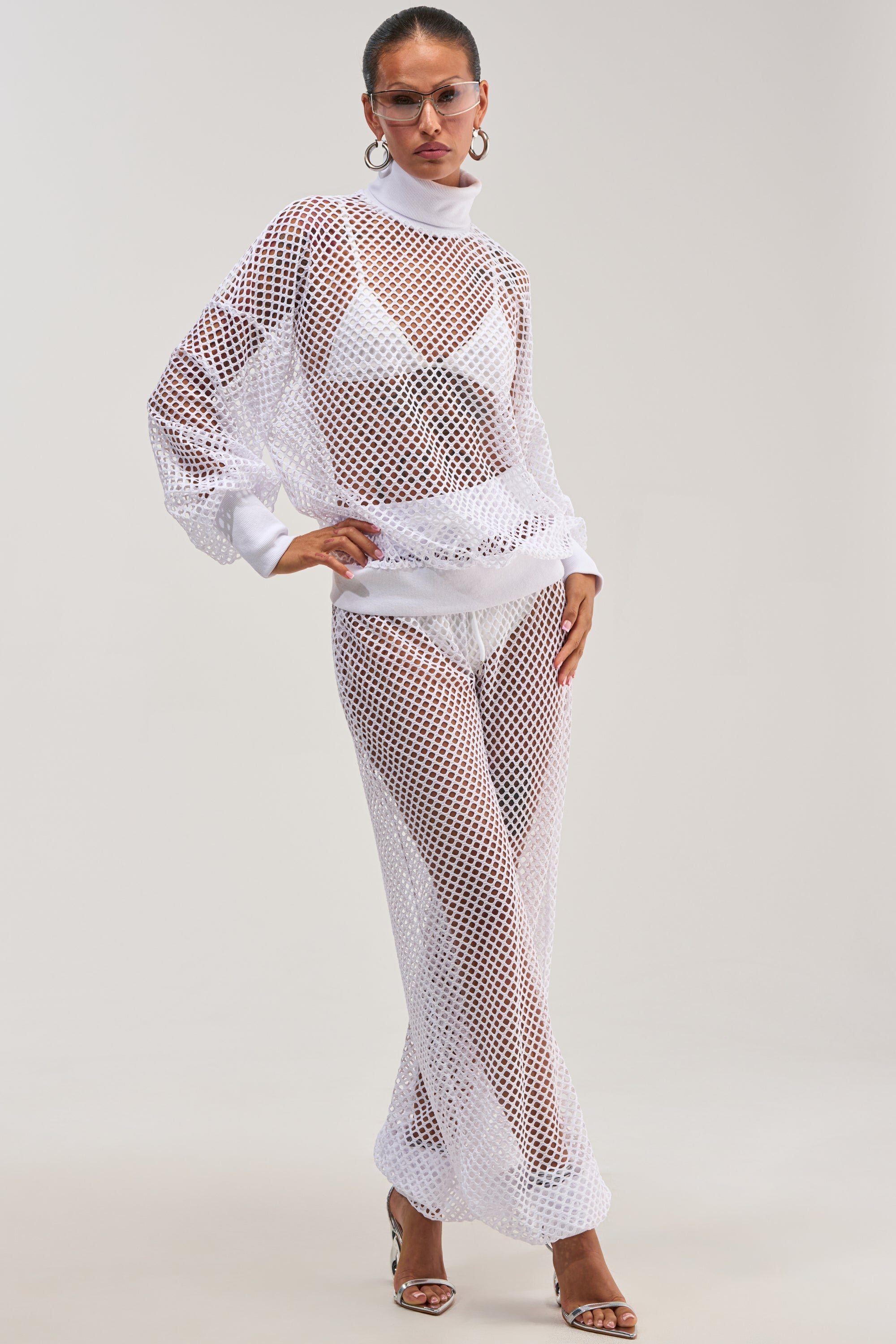FEEL THE AIR NETTED LONG SLEEVE