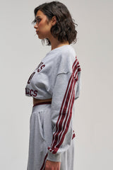VICTORY LANE STRIPED SWEATSHIRT