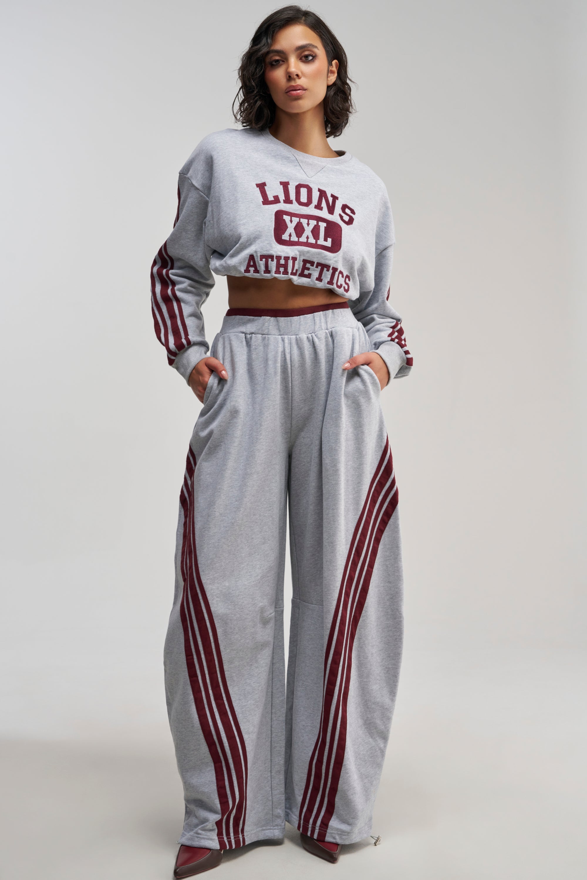 VICTORY LANE STRIPED SWEATSHIRT