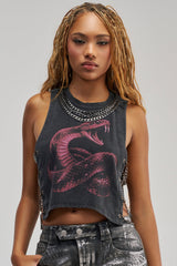 SNAKES IN THE GRASS CHAIN DETAIL TANK