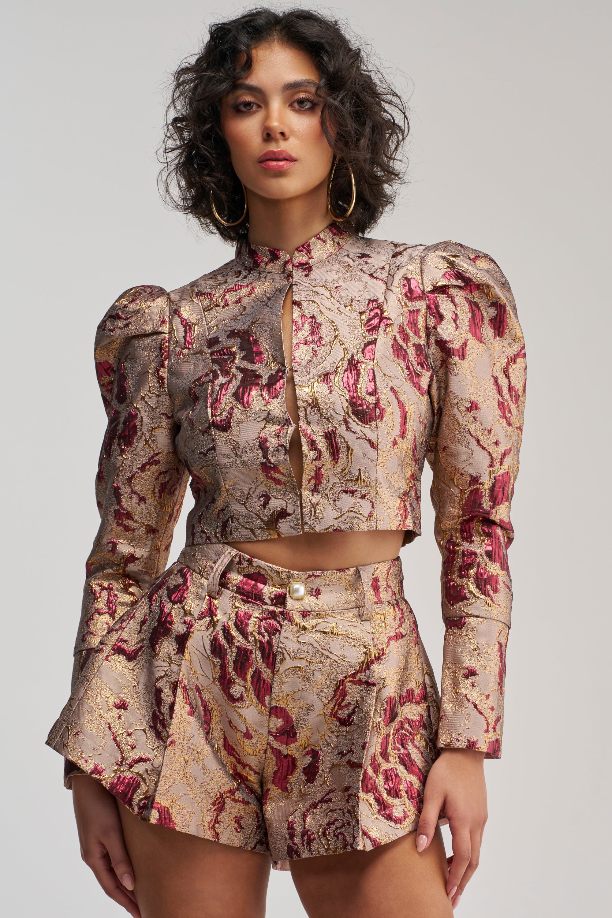 PENNY BROCADE BLAZER IN BRONZE