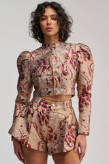 PENNY BROCADE BLAZER IN BRONZE