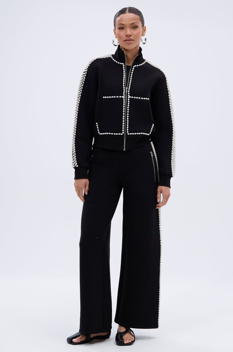 PEARL GIRL ZIP UP SWEATSHIRT