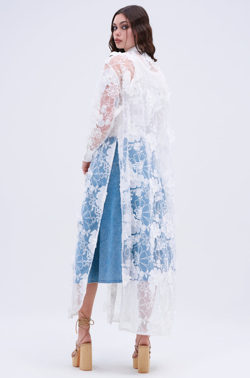 LACE BUTTON UP