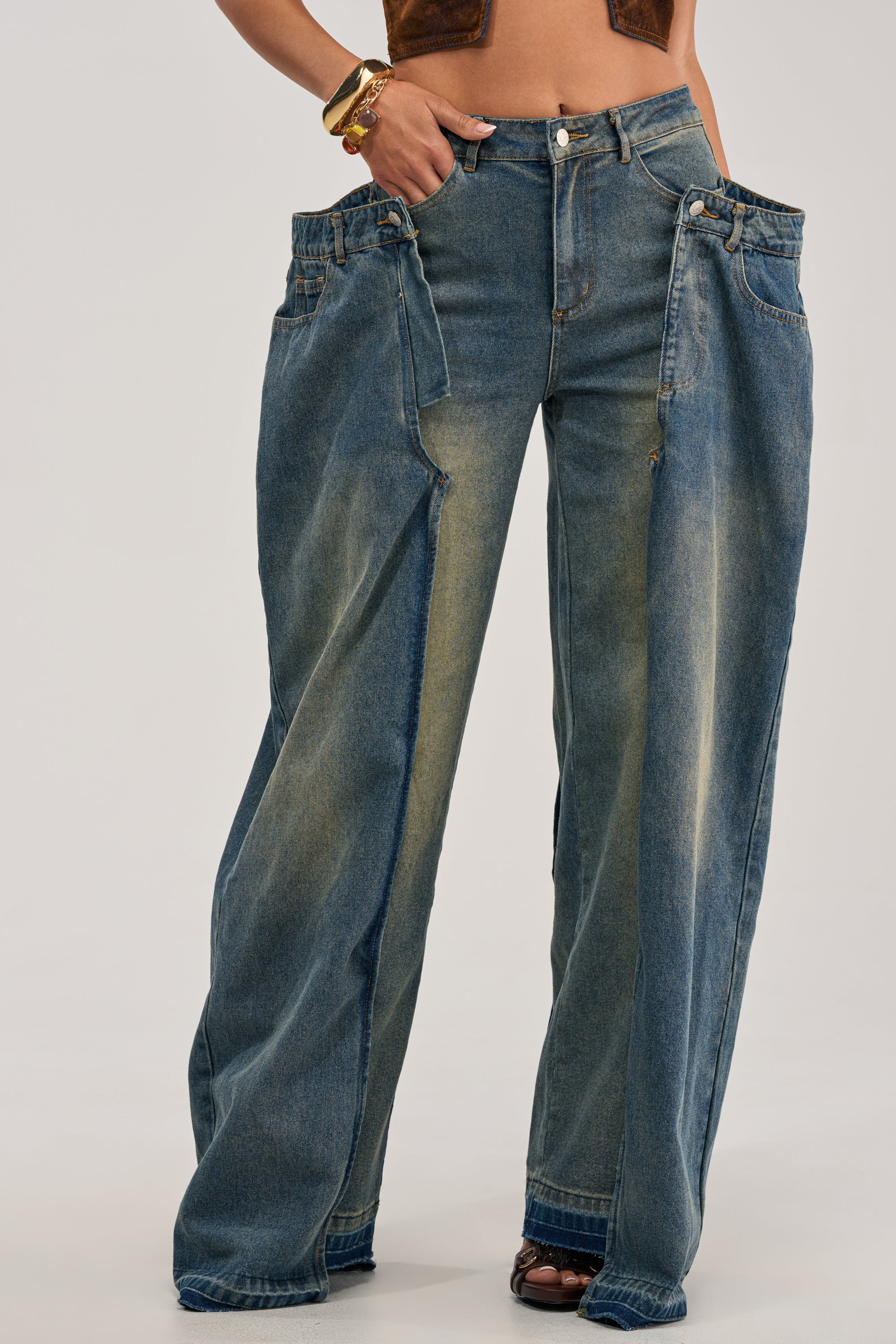 SEEING DOUBLE DECONSTRUCTED VINTAGE JEANS