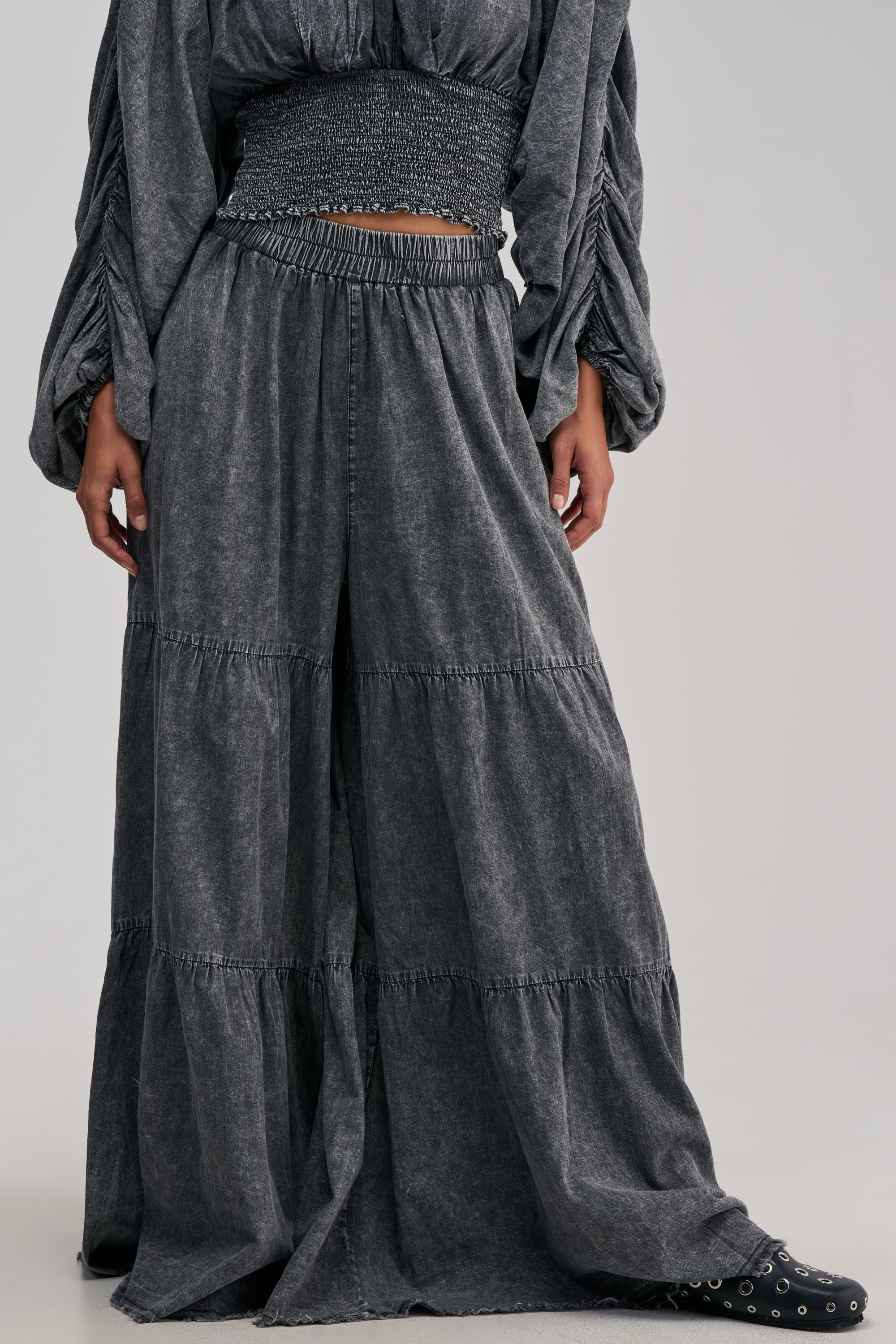 DENIM FOR DAYS PALAZZO PANT IN DARK DENIM