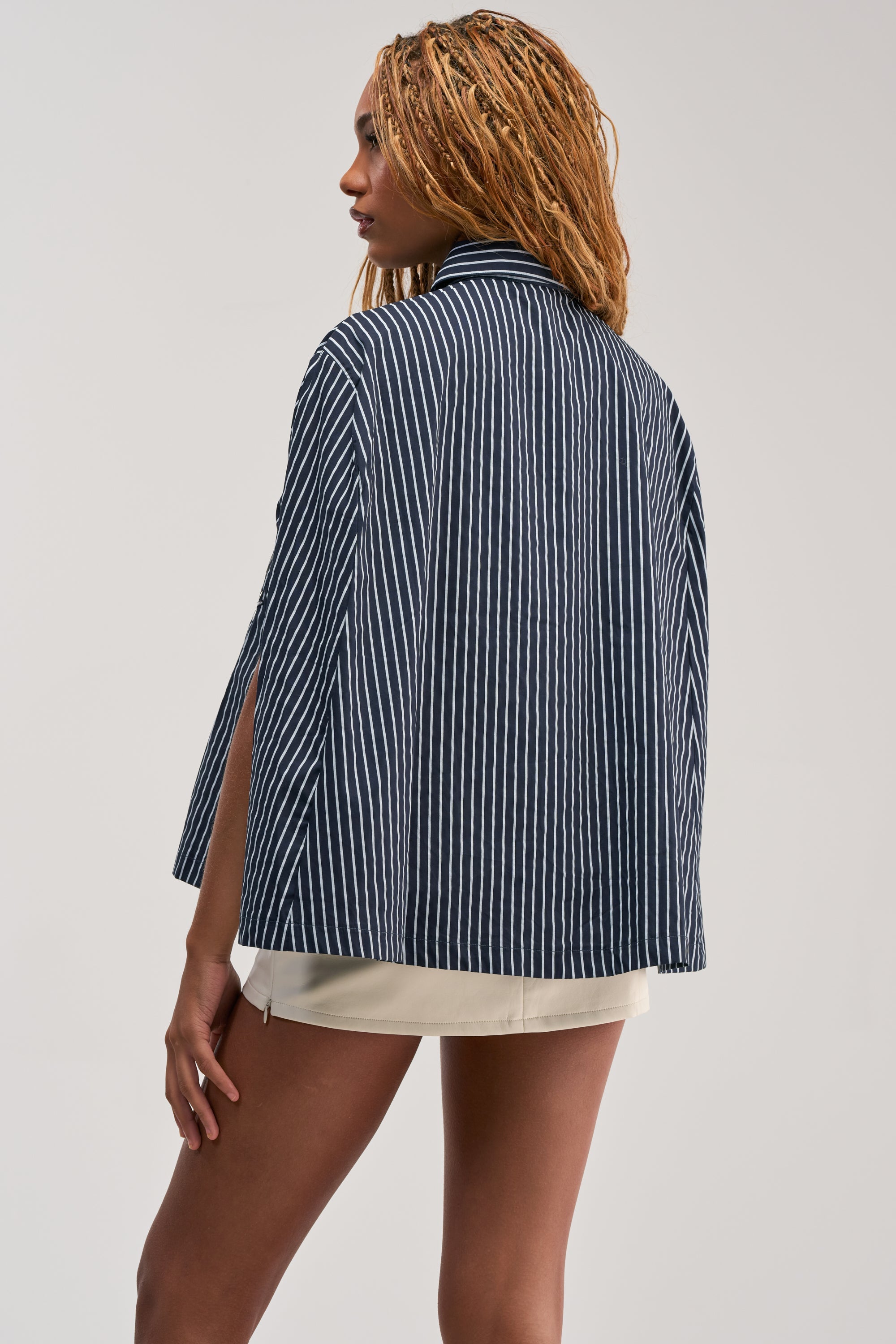 CLOCKED OUT STRIPE BUTTON DOWN