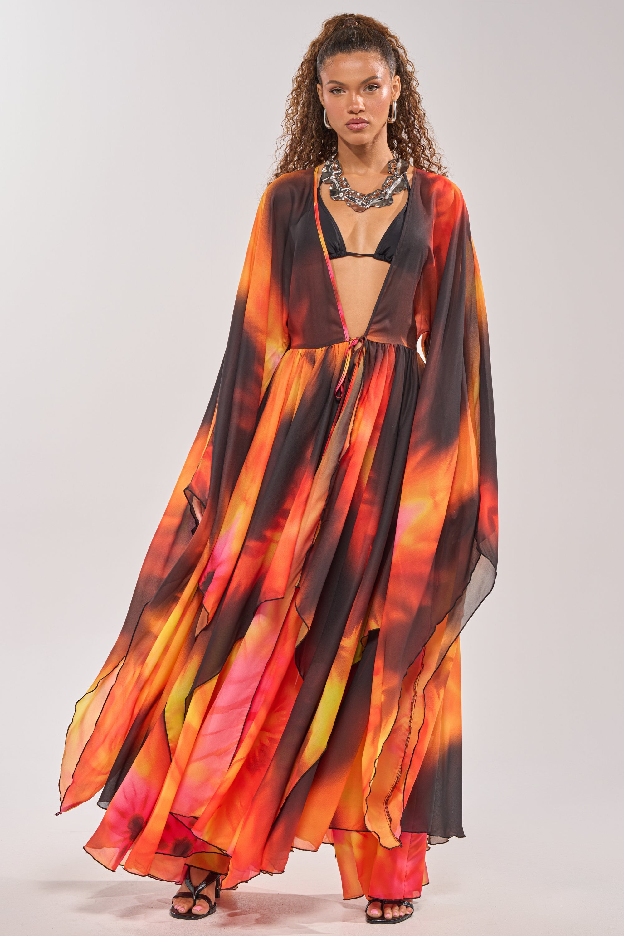 GIRL ON FIRE CHIFFON CARDIGAN