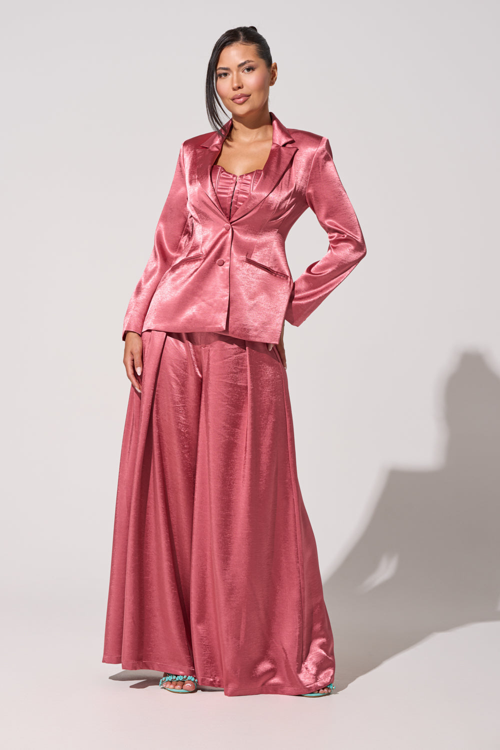 IN FULL BLOOM BLAZER IN MAUVE