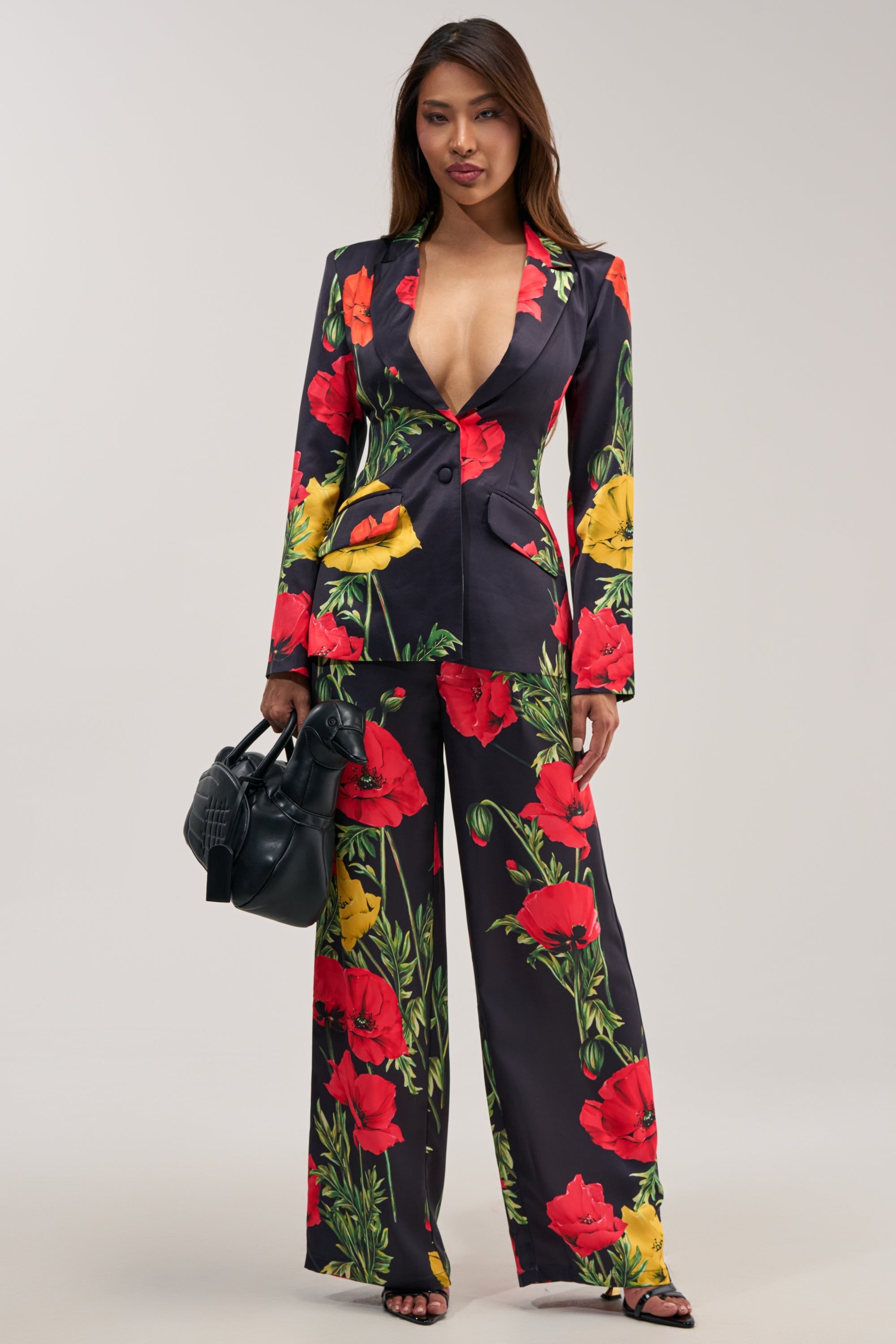 WILDFLOWER SATIN BLAZER