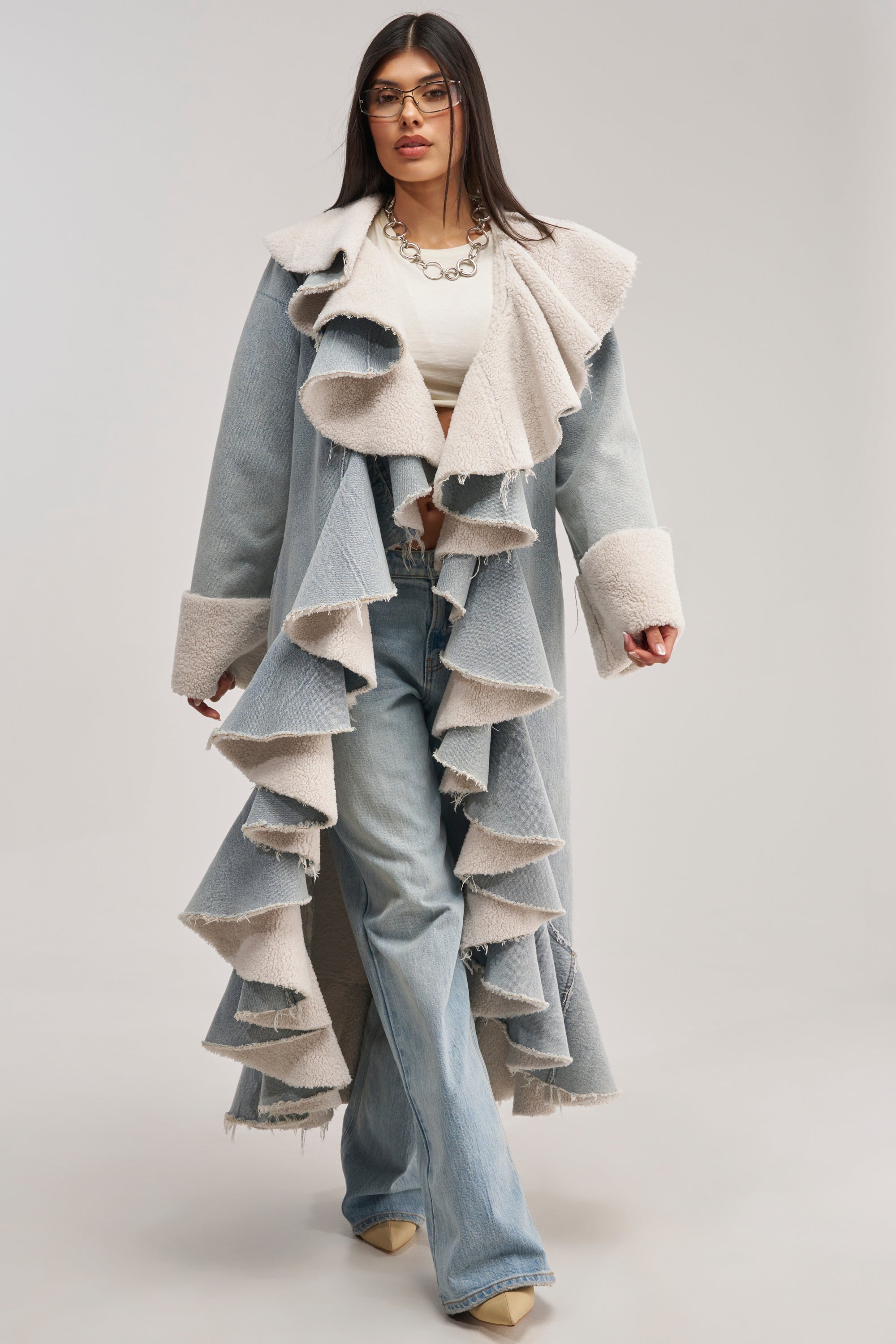 AIN'T ABOUT THE MONEY DENIM TRENCH