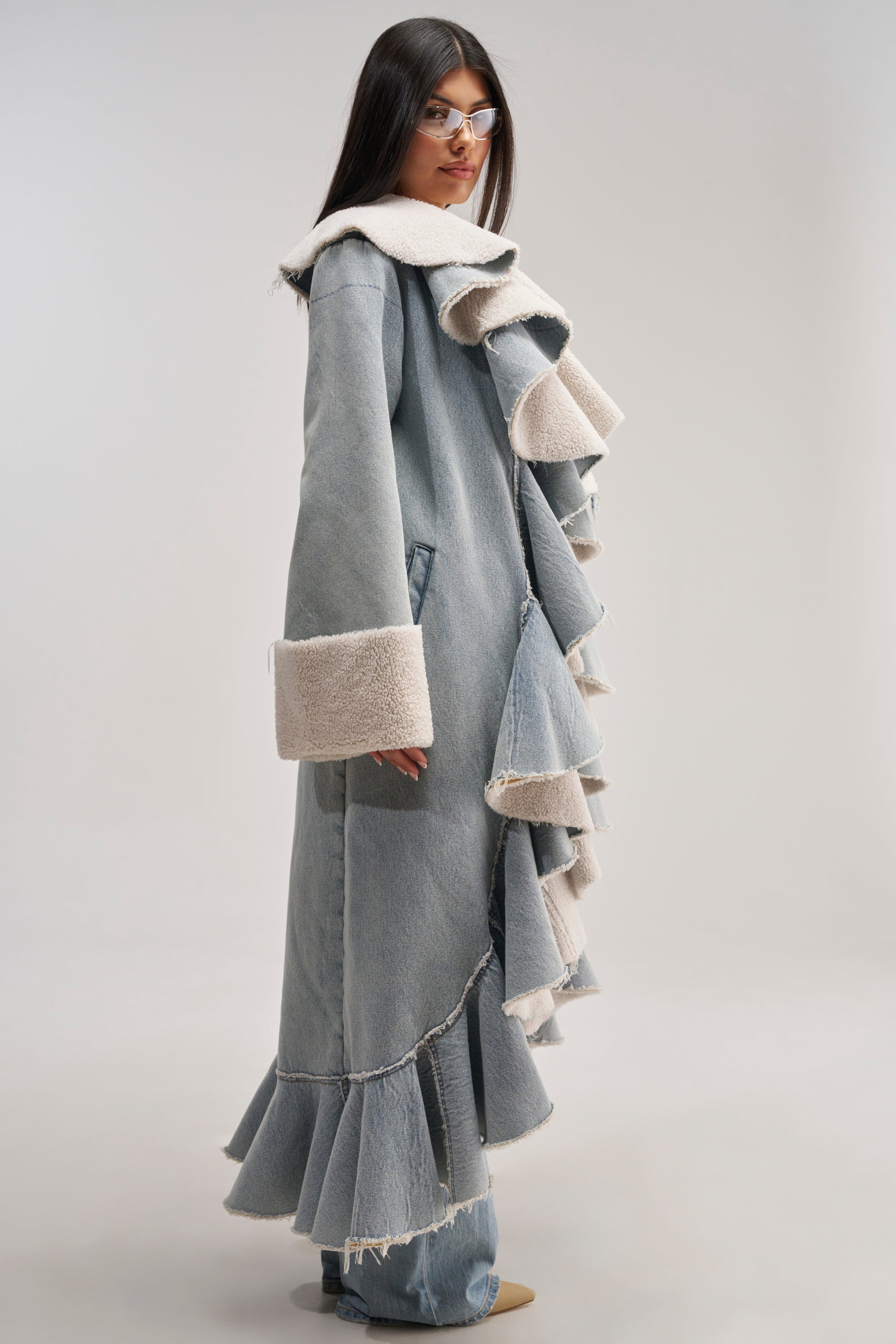 AIN'T ABOUT THE MONEY DENIM TRENCH
