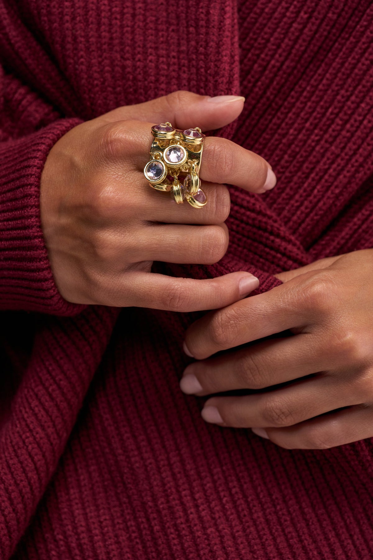 GILDED GEM CLUSTER RING