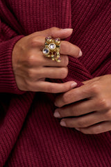 GILDED GEM CLUSTER RING