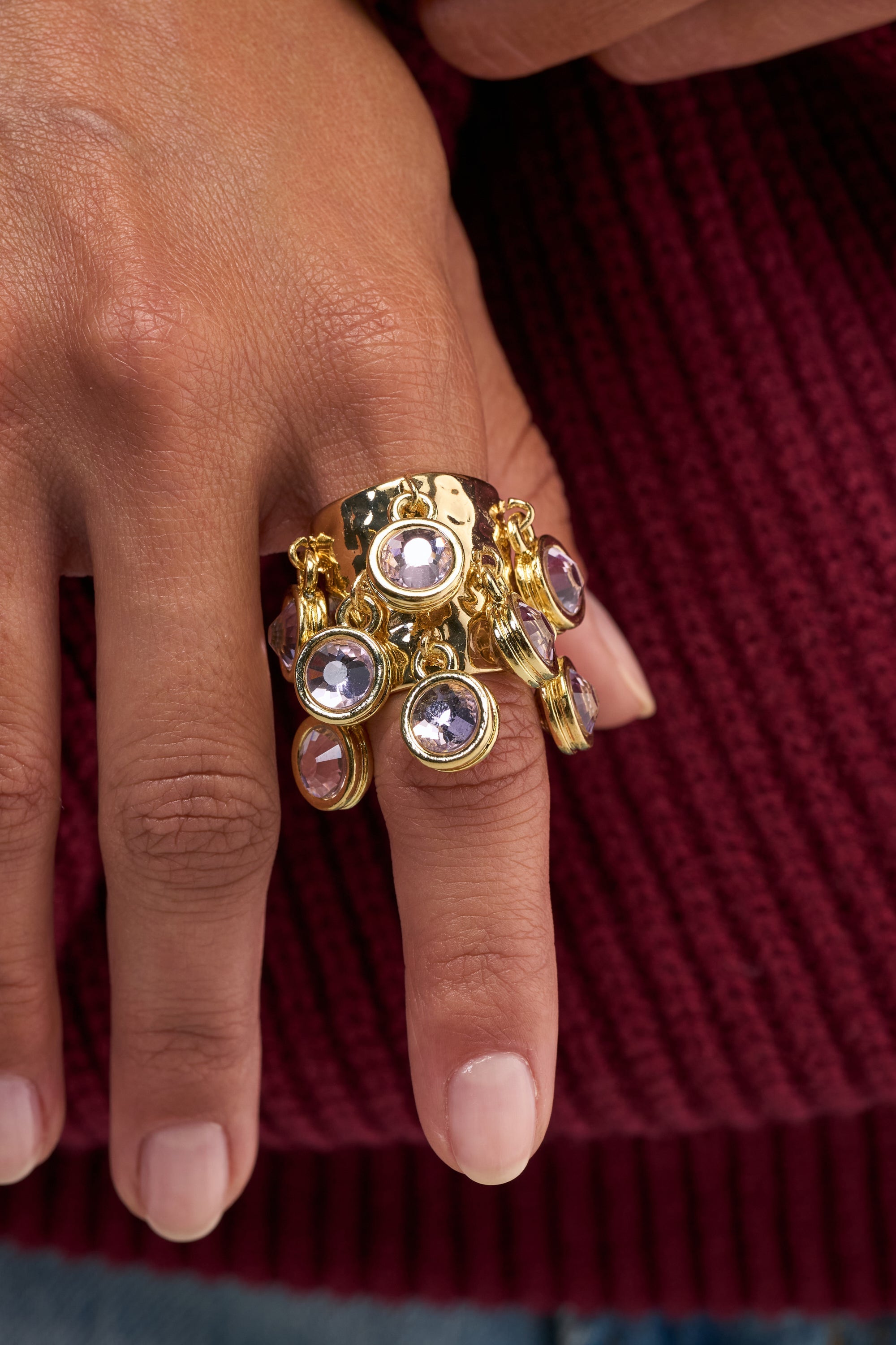 GILDED GEM CLUSTER RING