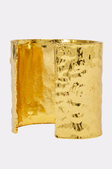 LISTEN CLOSELY METAL CUFF IN GOLD