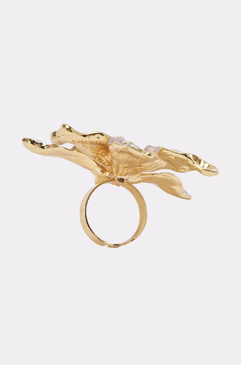 RICH ENERGY FLOWER COCKTAIL RING