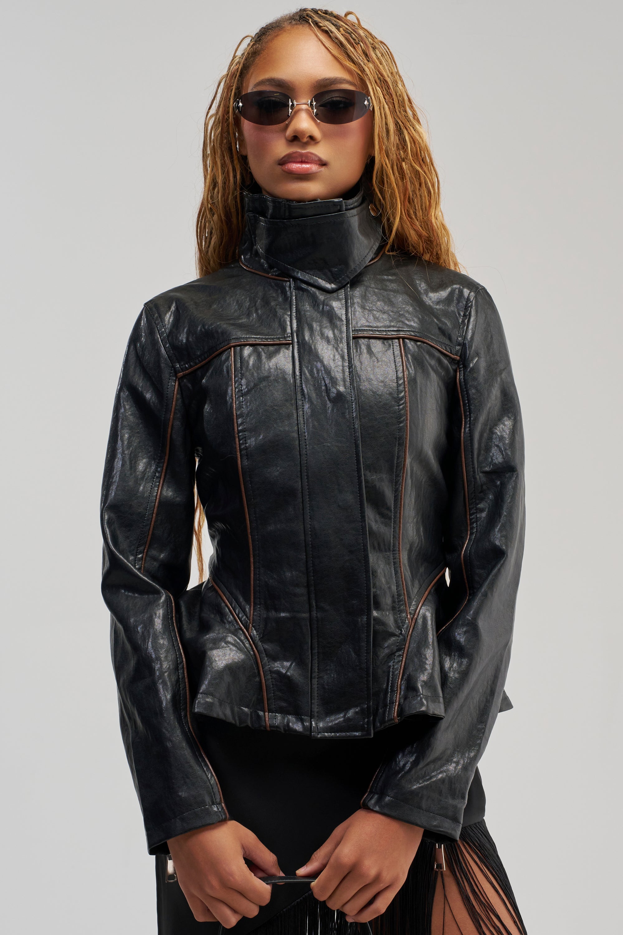 SMALL CIRCLE PEPLUM MOTO