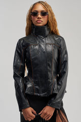 SMALL CIRCLE PEPLUM MOTO
