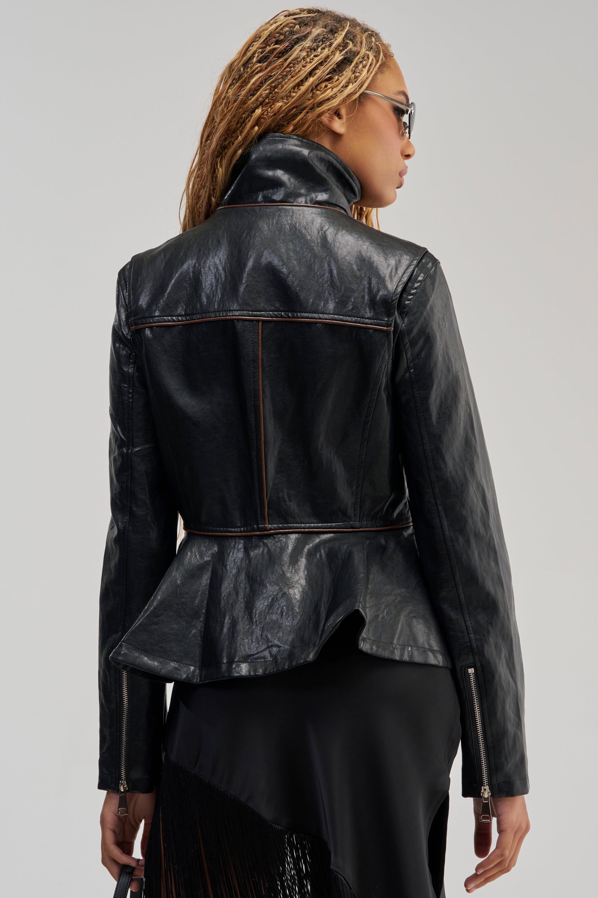 SMALL CIRCLE PEPLUM MOTO