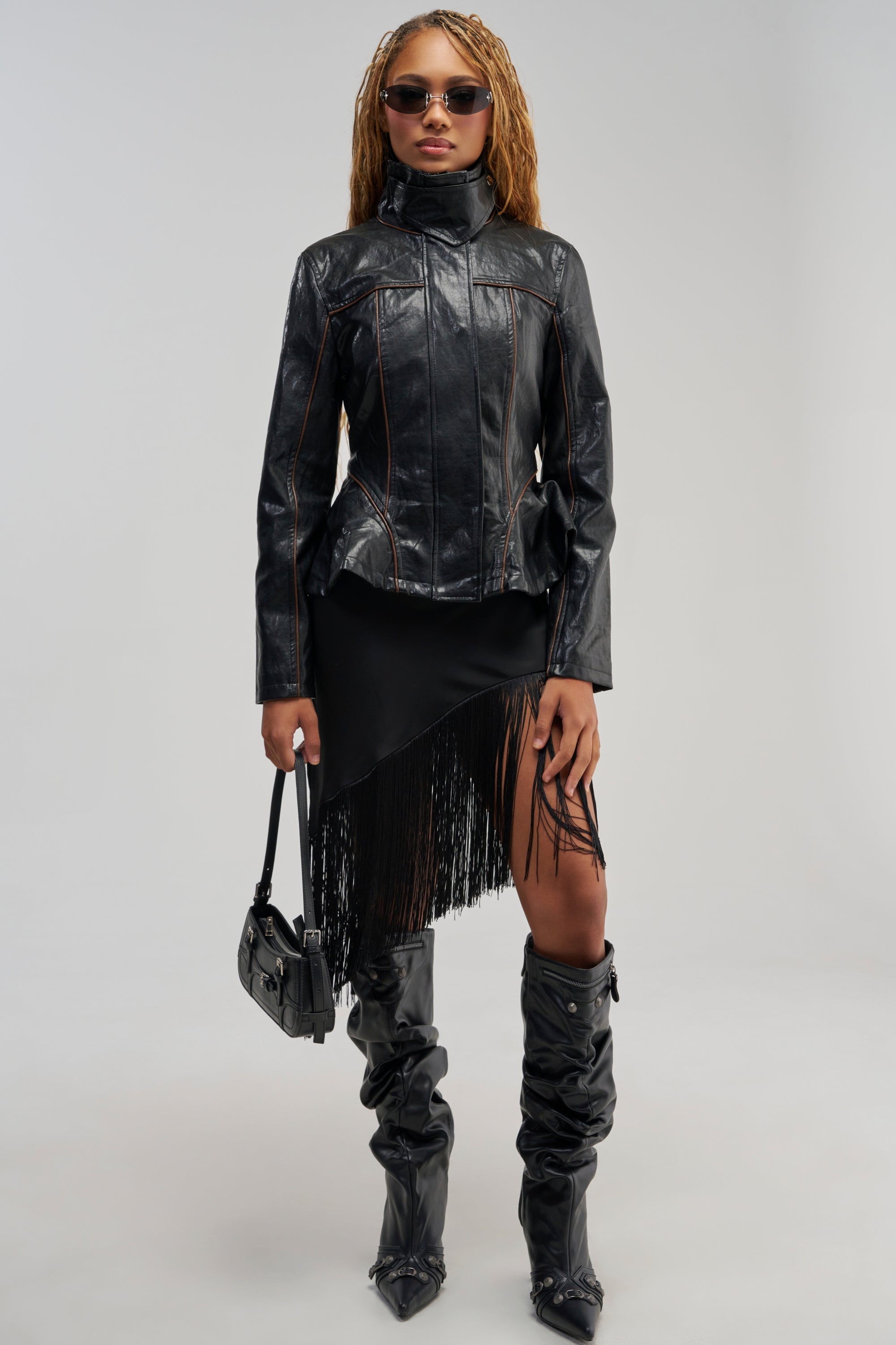 SMALL CIRCLE PEPLUM MOTO