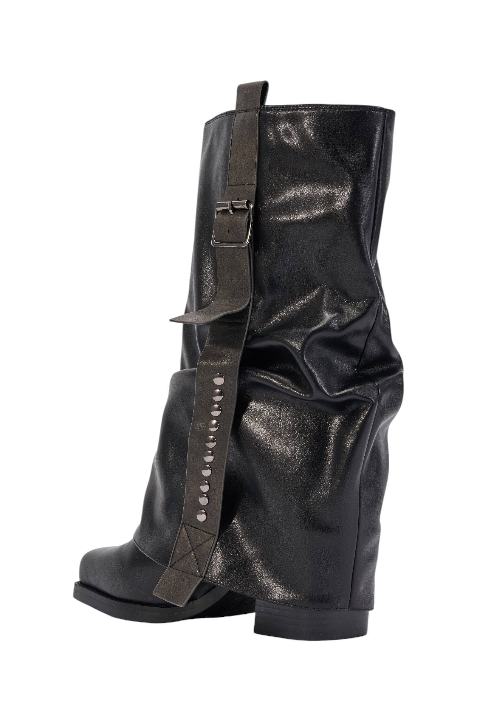 AZALEA WANG MELT BLACK SQUARE TOE BOOTIE