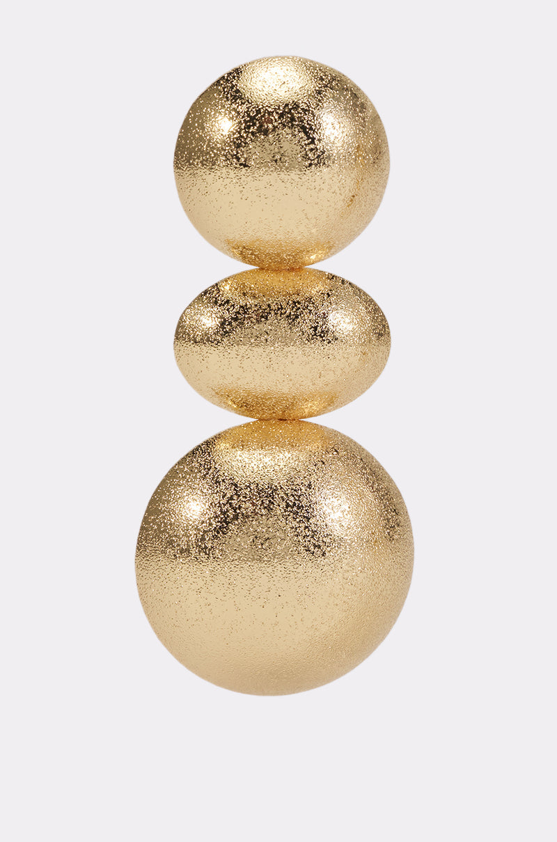 BALLS TO THE WALL EARRING IN GOLD