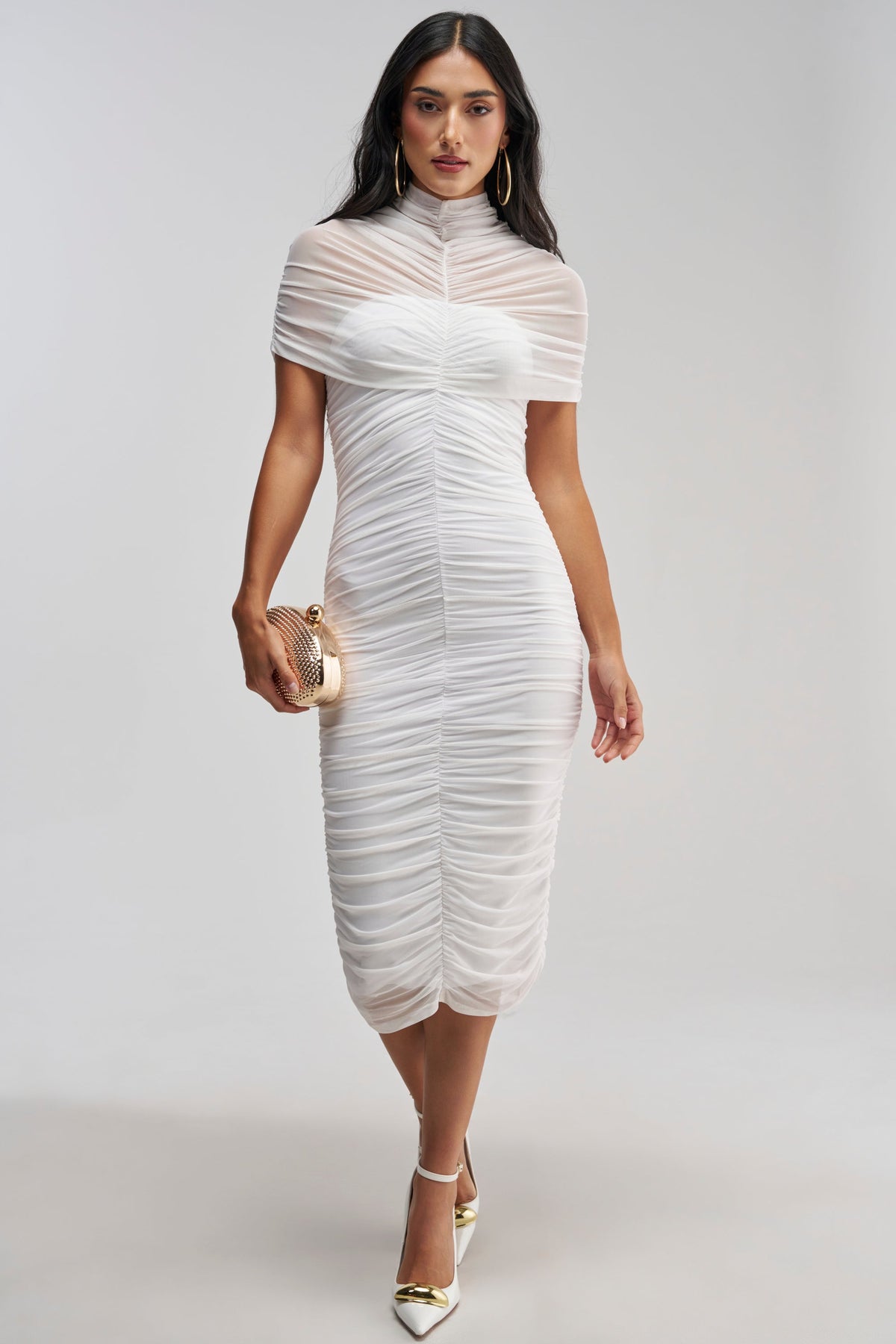 FIRST CLASS FANTASY MESH MIDI DRESS