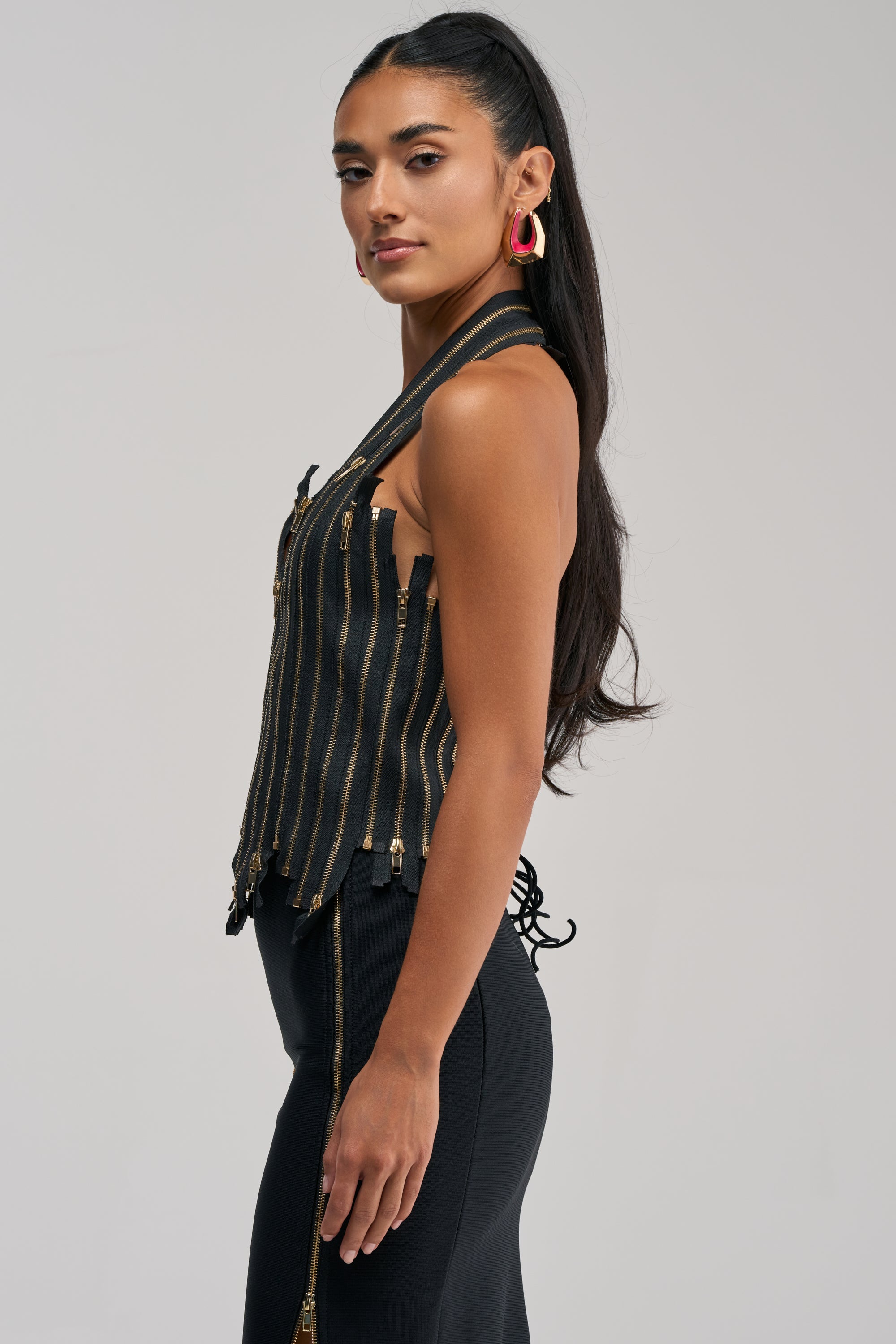 YOU REALLY THOUGHT ZIP UP CORSET