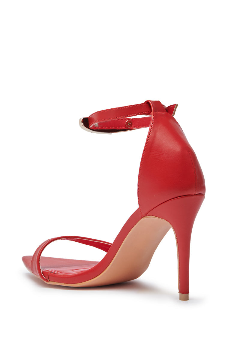 AZALEA WANG NEMTI RED PU WITH GOLD EMBELLISHMENT SANDAL