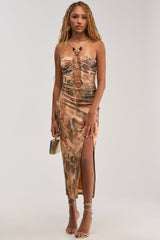 CALL ME ICONIC BEADED MIDI DRESS