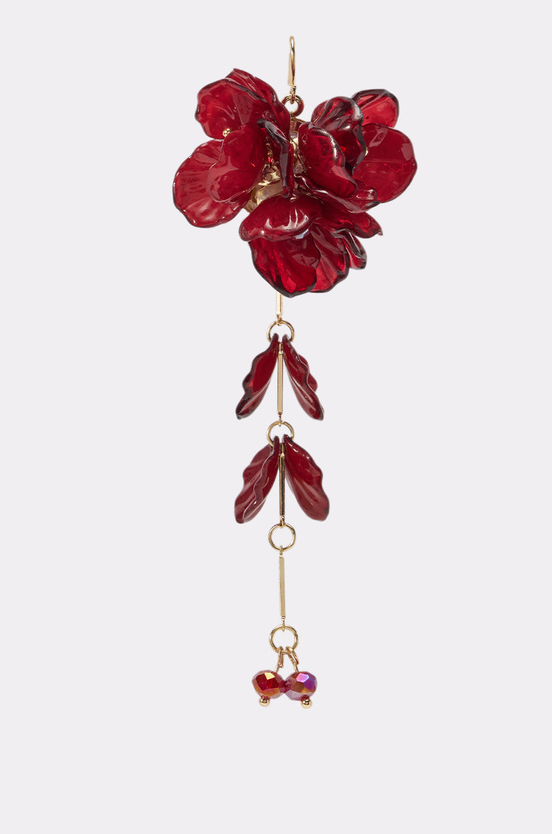 DRIP DRIP BURGUNDY DANGLE EARRING