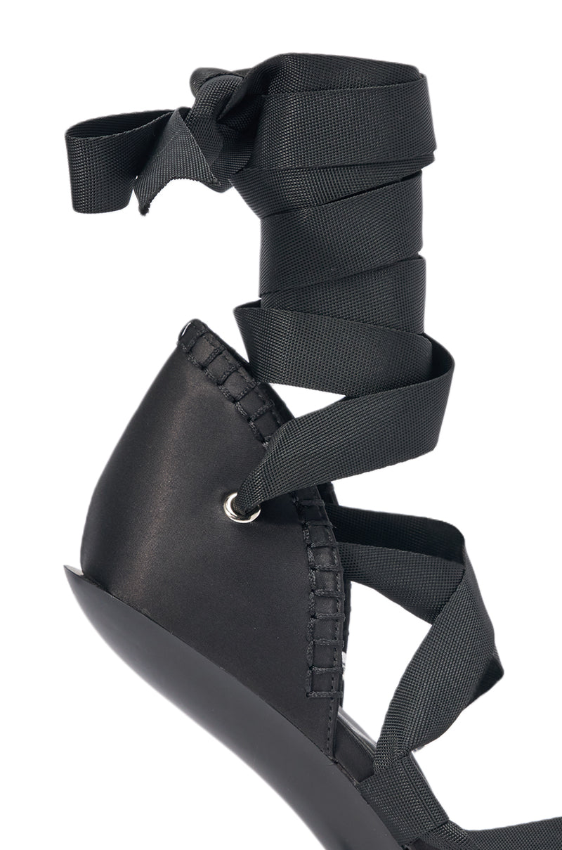 AZALEA WANG PIROUETTE BLACK WEDGE PUMP