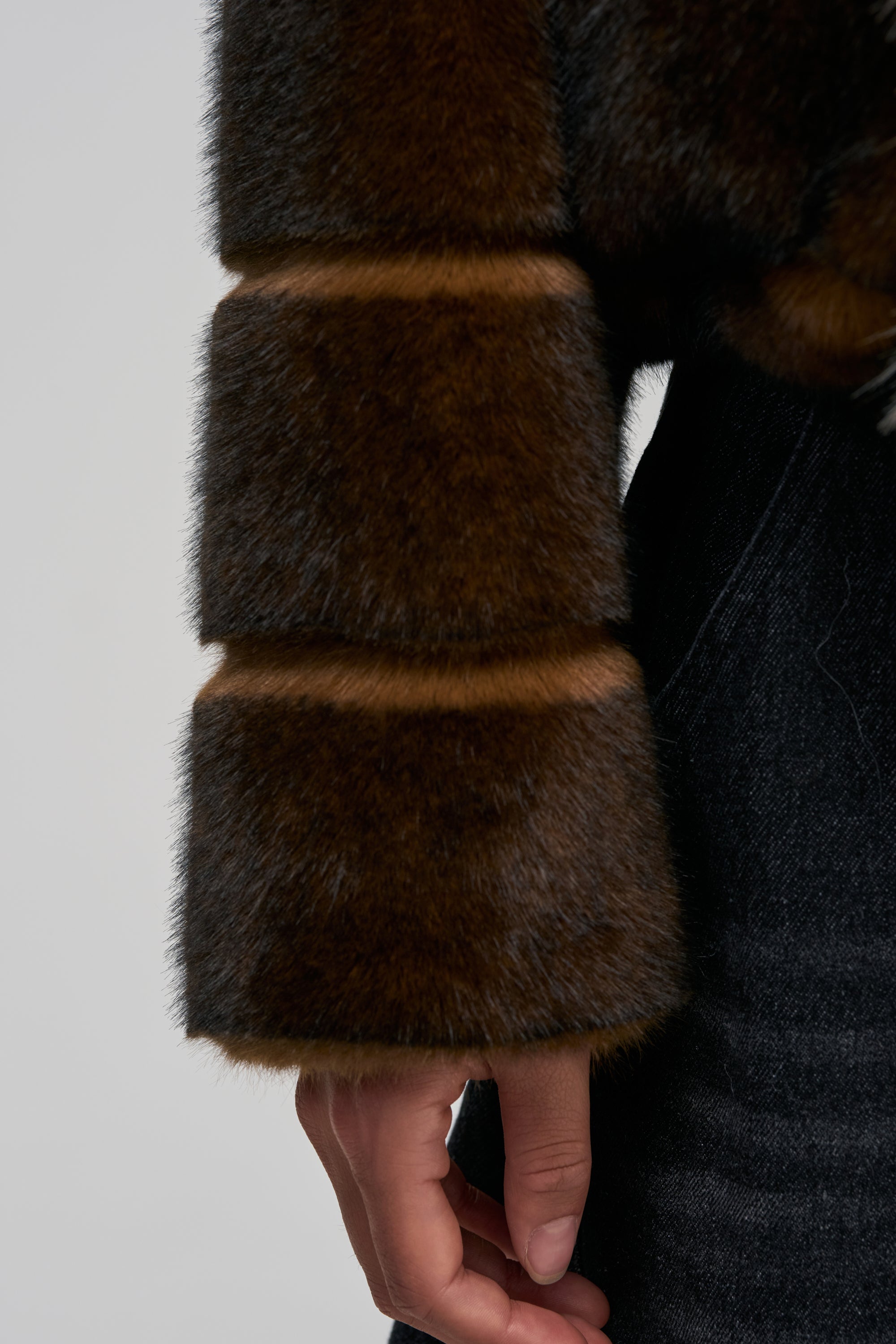 PORTIA HOODED FAUX FUR BOMBER