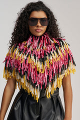 WILD SIDE CROPPED FRINGE PONCHO